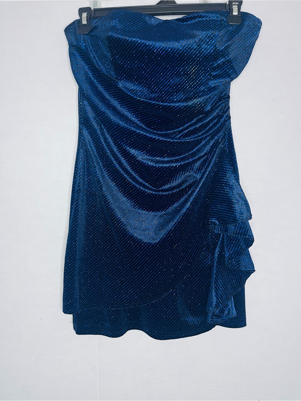 Strapless Blue sparkly Party Dress